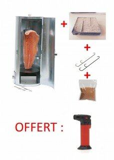 Pack fumoir rond galavanisé 33 cm à porte