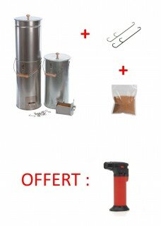 Pack fumoir rond 26 cm inox